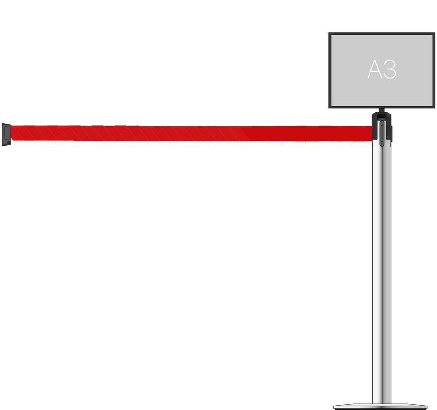 A3 Signage For Retractable Belt Barrier