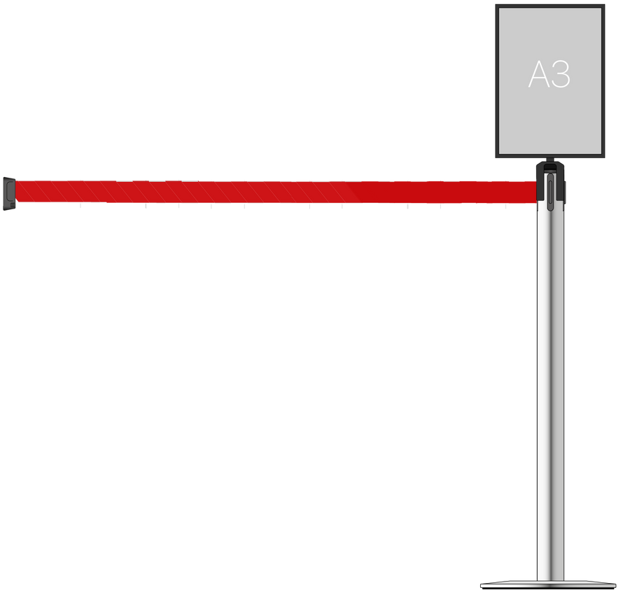 A3 Signage For Retractable Belt Barrier