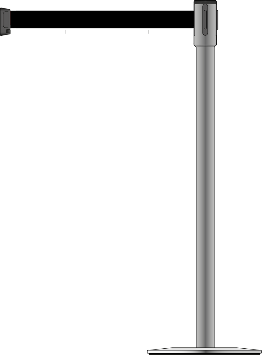 Slimline 50mm/2" Stainless Steel Post With 3.5m/11ft Webbing