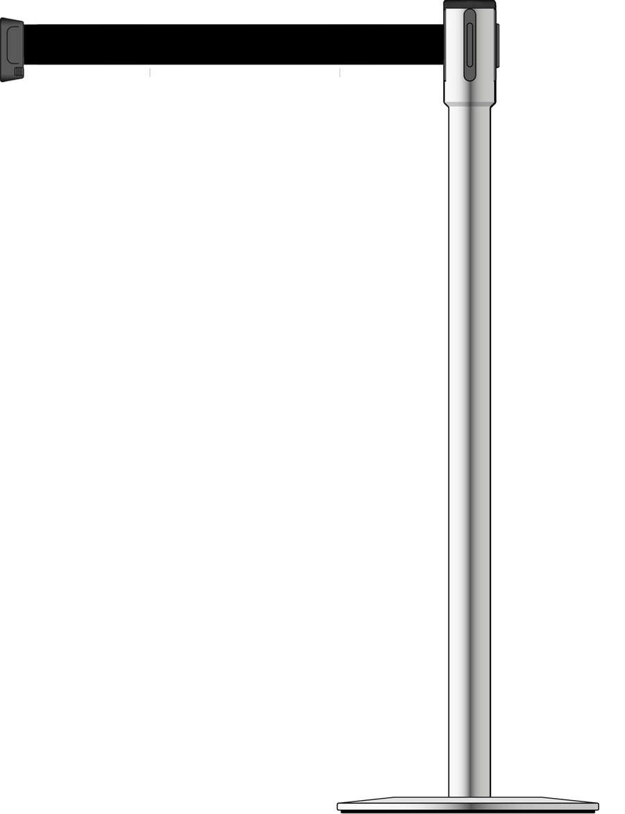 Slimline 50mm/2" Stainless Steel Post With 3.5m/11ft Webbing