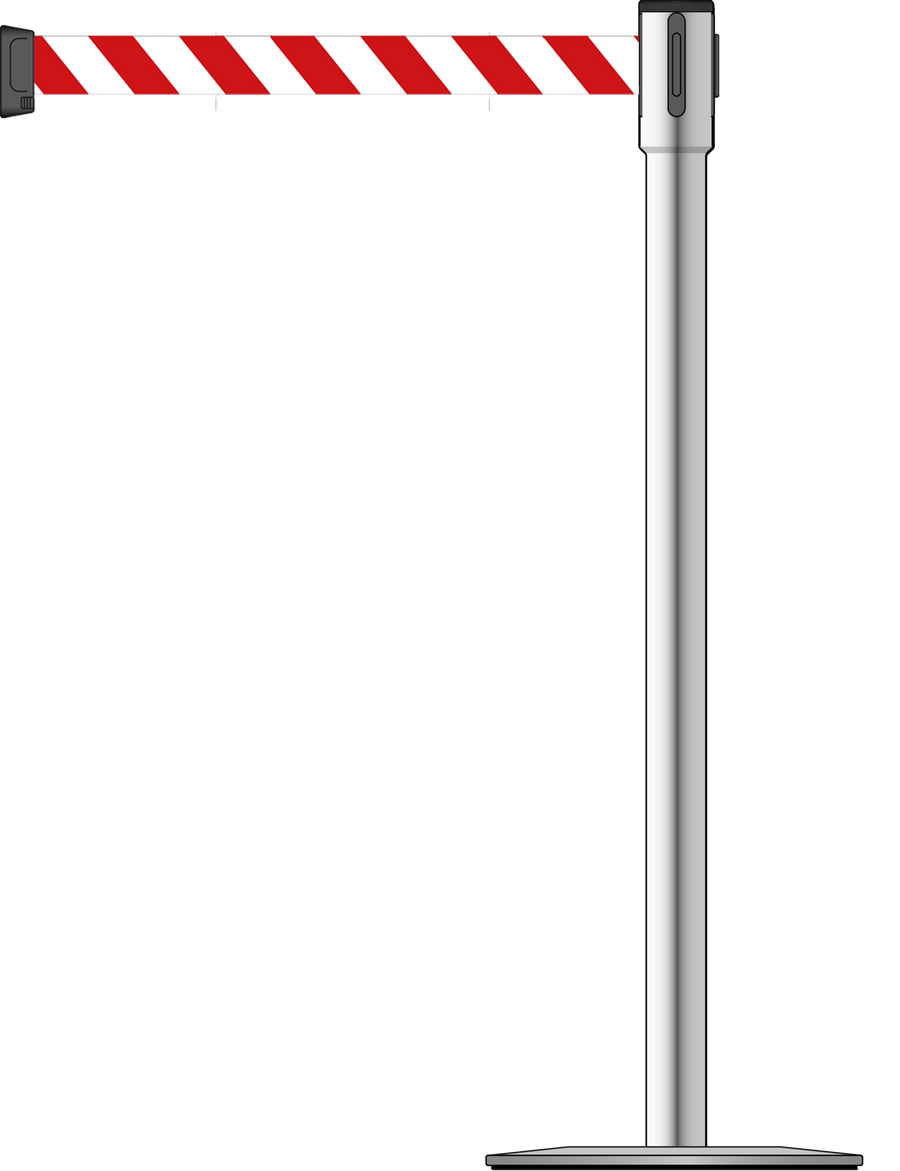 Slimline 50mm/2" Stainless Steel Post With 3.5m/11ft Webbing