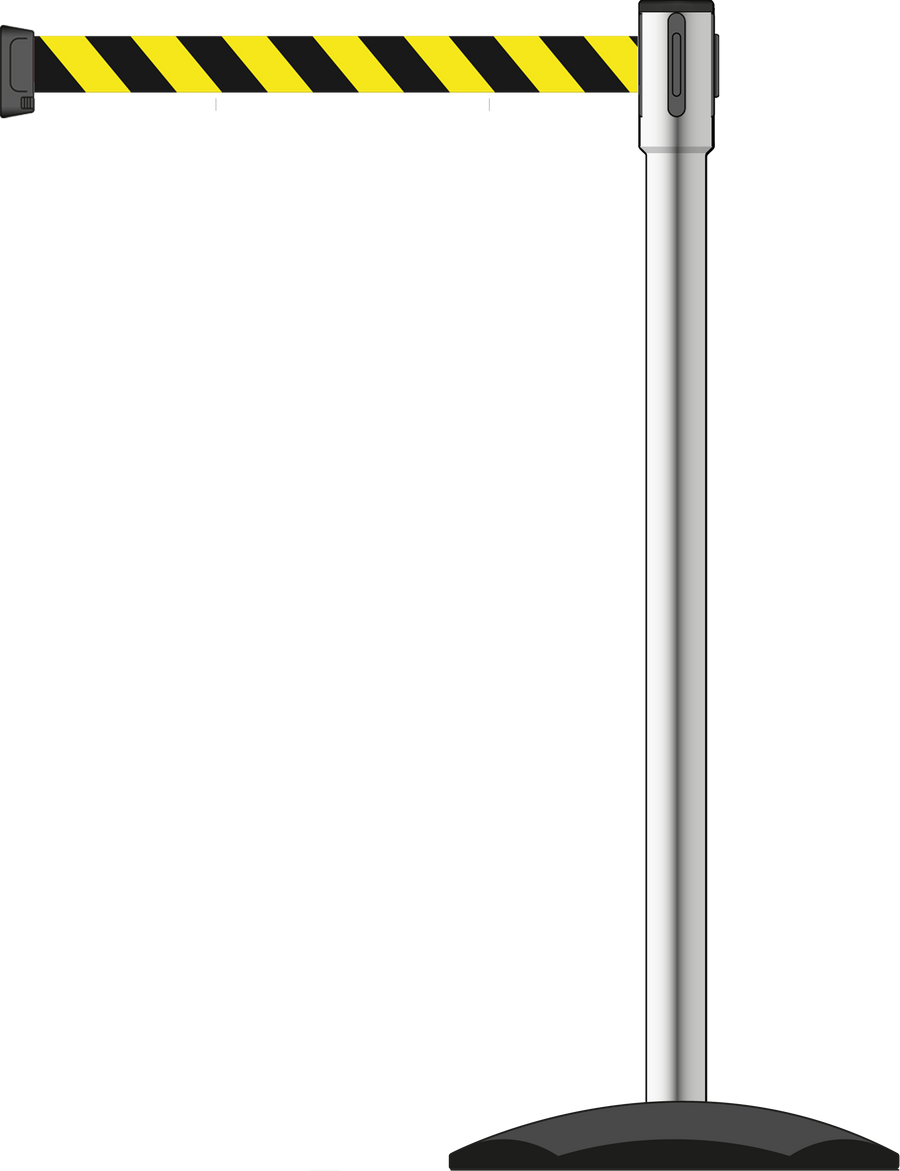 Slimline 50mm/2" Stainless Steel Post With 3.5m/11ft Webbing