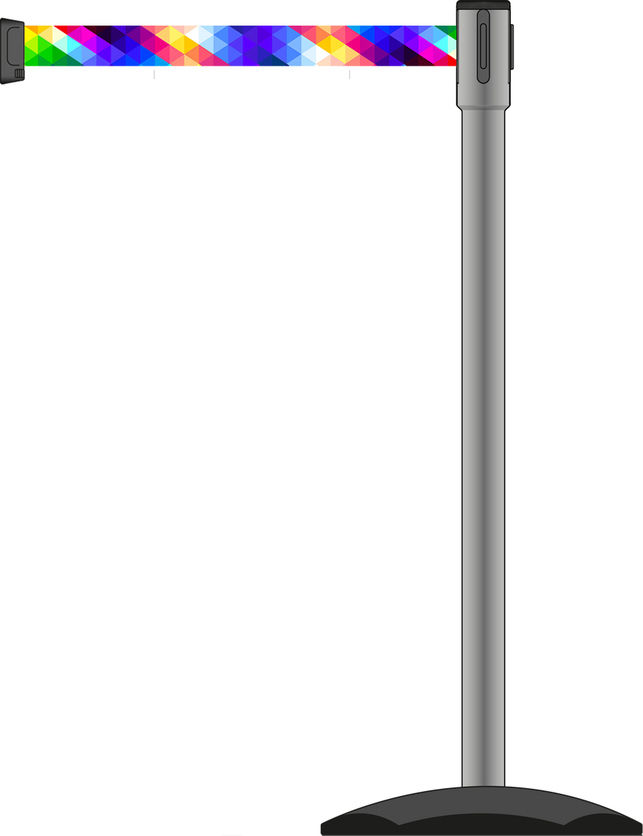 Slimline 50mm/2" Stainless Steel Post With 3.5m/11ft Webbing
