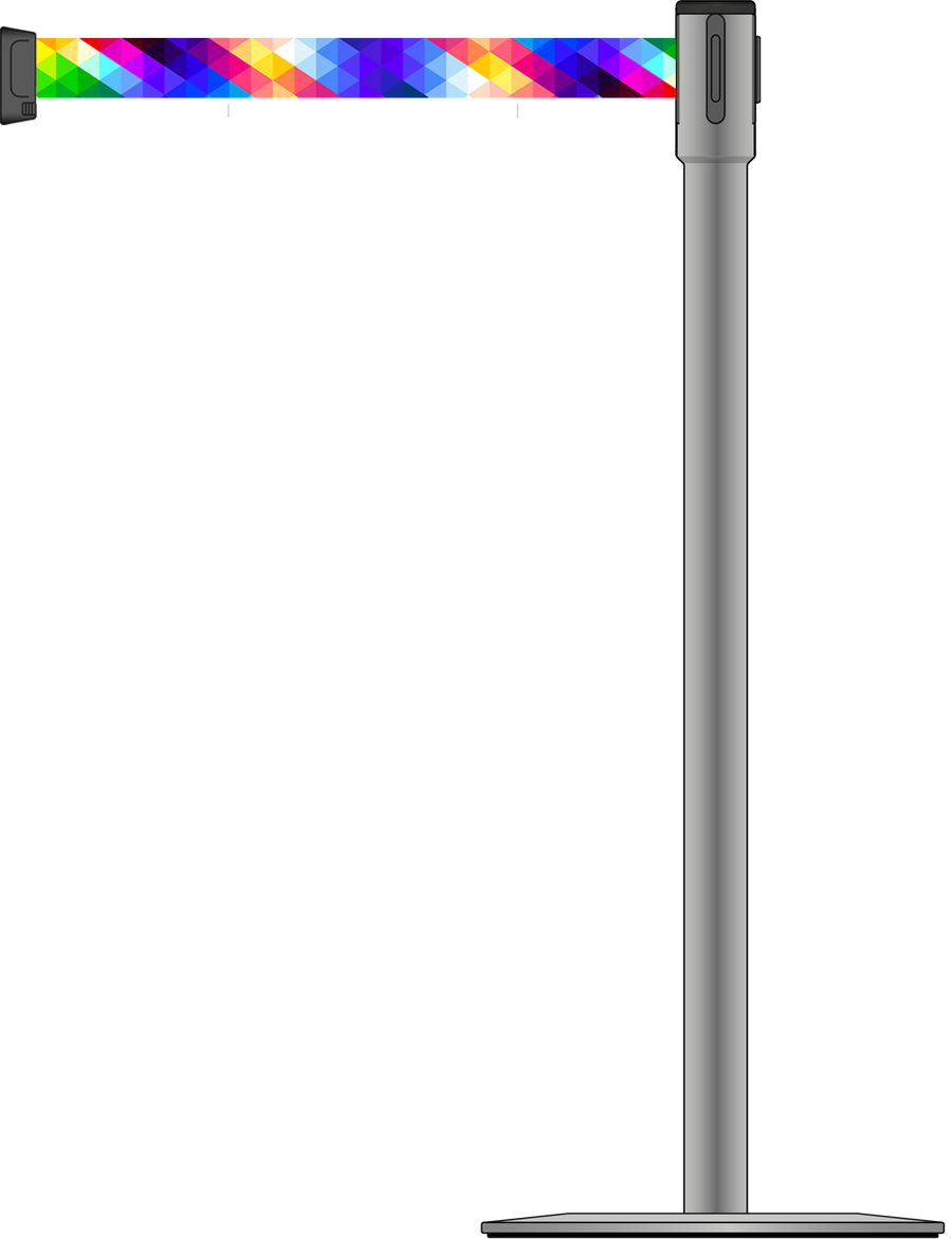 Slimline 50mm/2" Stainless Steel Post With 3.5m/11ft Webbing
