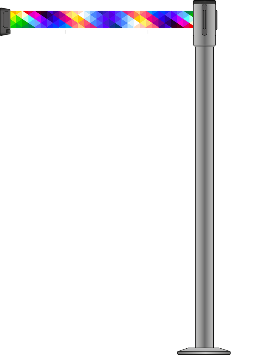 Slimline 50mm/2" Stainless Steel Post With 3.5m/11ft Webbing