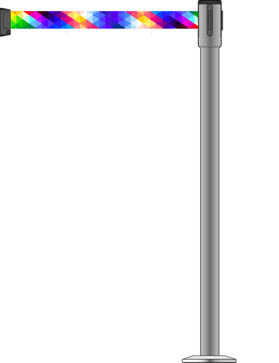 Slimline 50mm/2" Stainless Steel Post With 3.5m/11ft Webbing