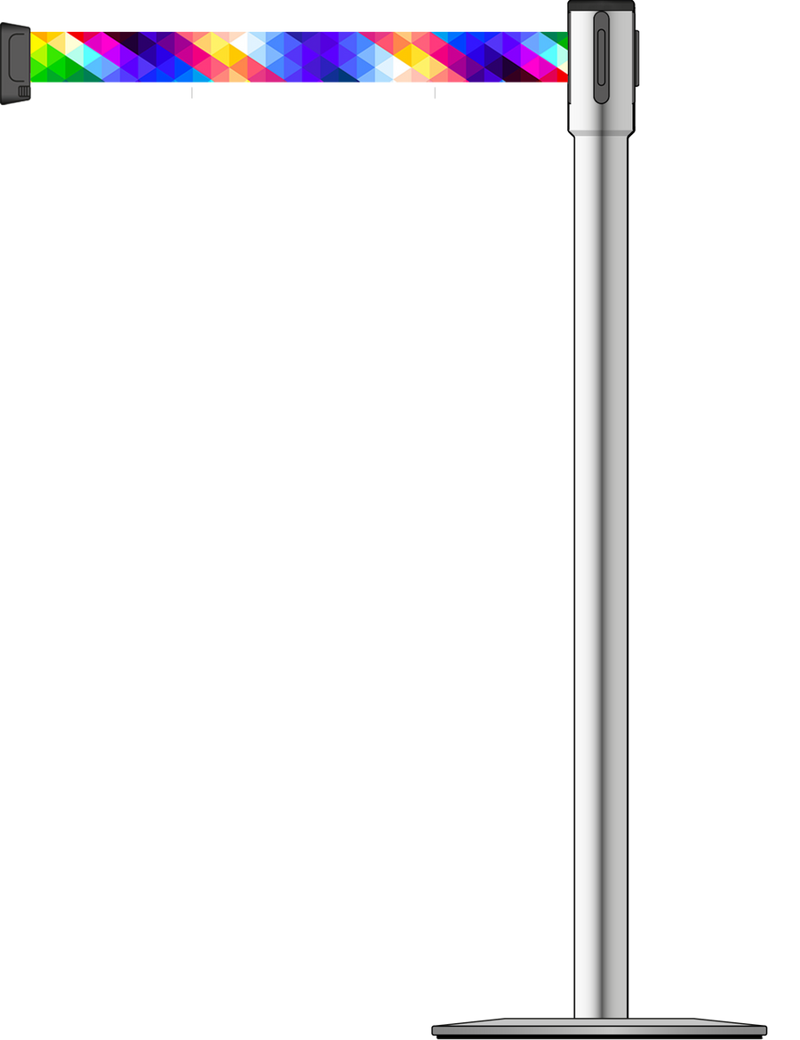 Slimline 50mm/2" Stainless Steel Post With 3.5m/11ft Webbing