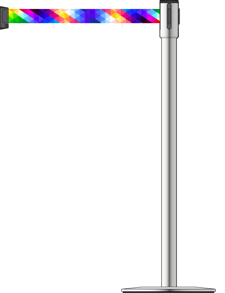 Slimline 50mm/2" Stainless Steel Post With 3.5m/11ft Webbing