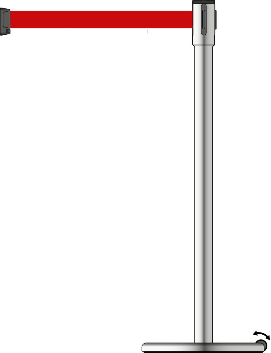 Slimline 50mm/2" Stainless Steel Post With 3.5m/11ft Webbing