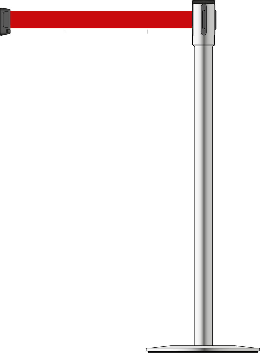 Slimline 50mm/2" Stainless Steel Post With 3.5m/11ft Webbing