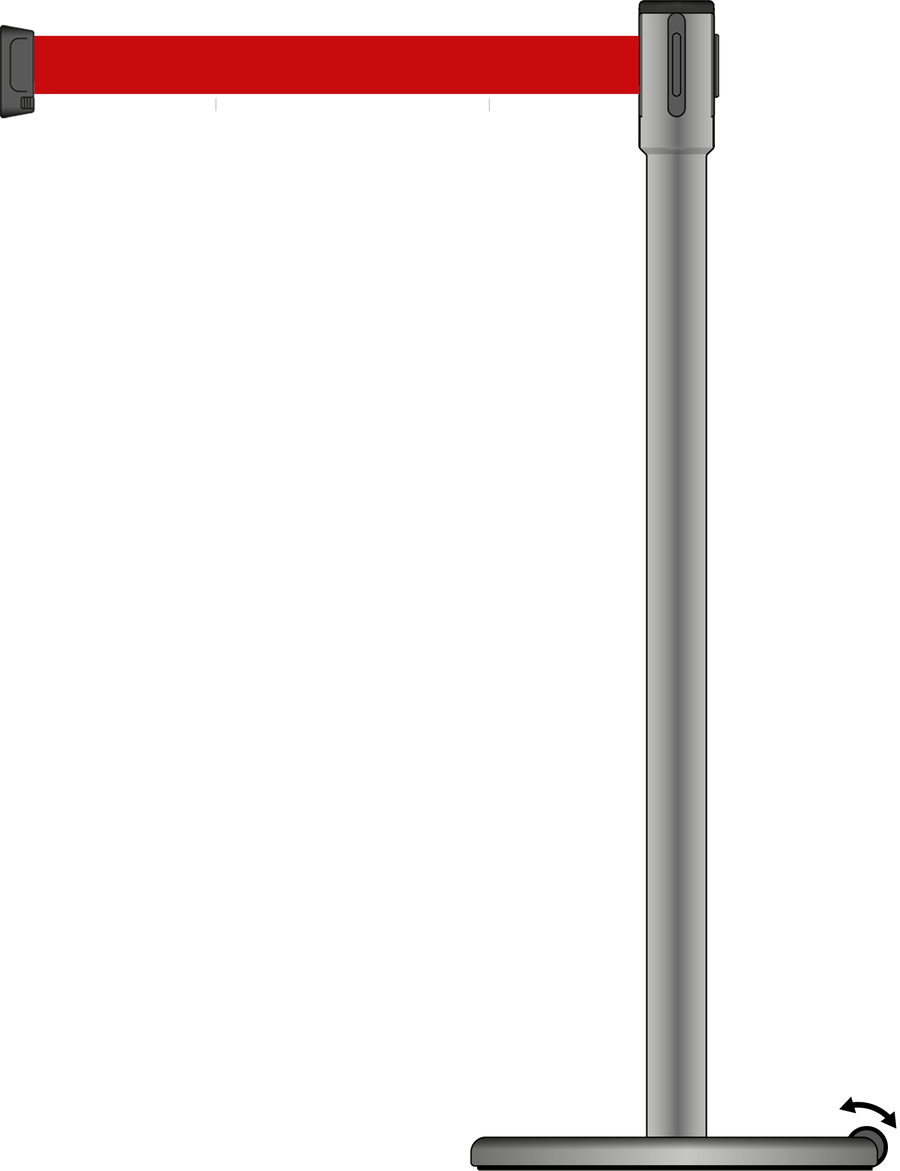 Slimline 50mm/2" Stainless Steel Post With 3.5m/11ft Webbing