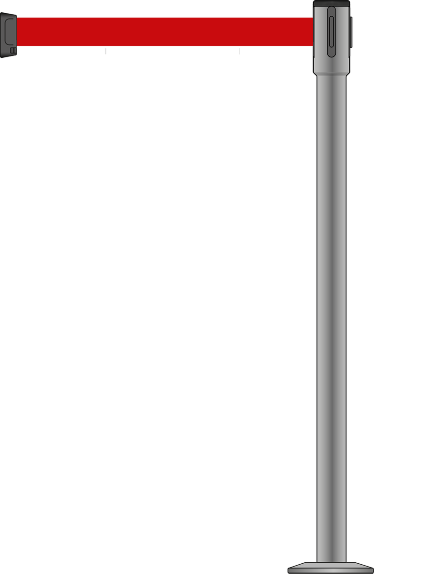 Slimline 50mm/2" Stainless Steel Post With 3.5m/11ft Webbing