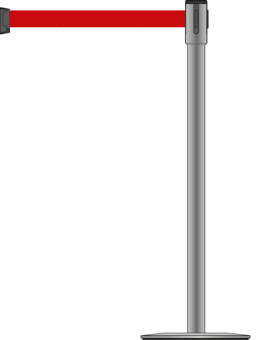 Slimline 50mm/2" Stainless Steel Post With 3.5m/11ft Webbing