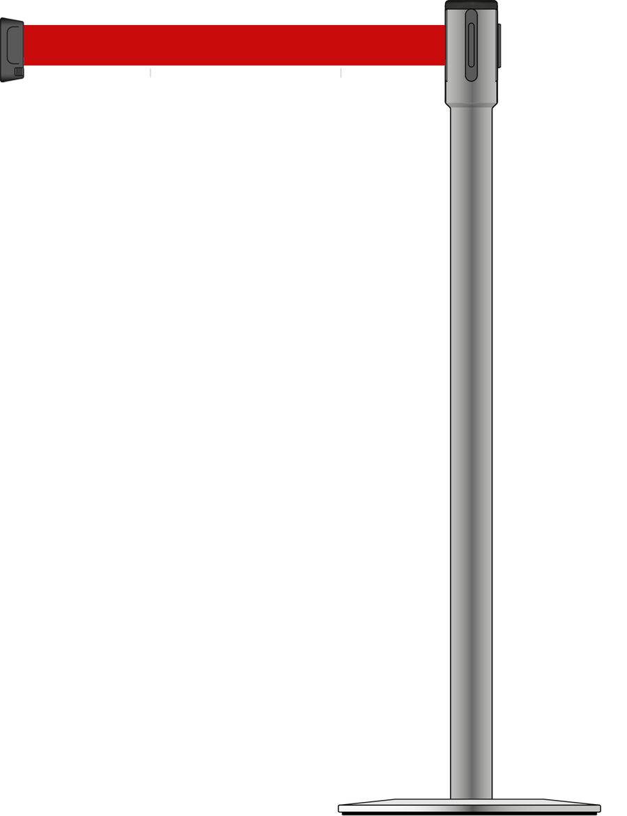 Slimline 50mm/2" Stainless Steel Post With 3.5m/11ft Webbing