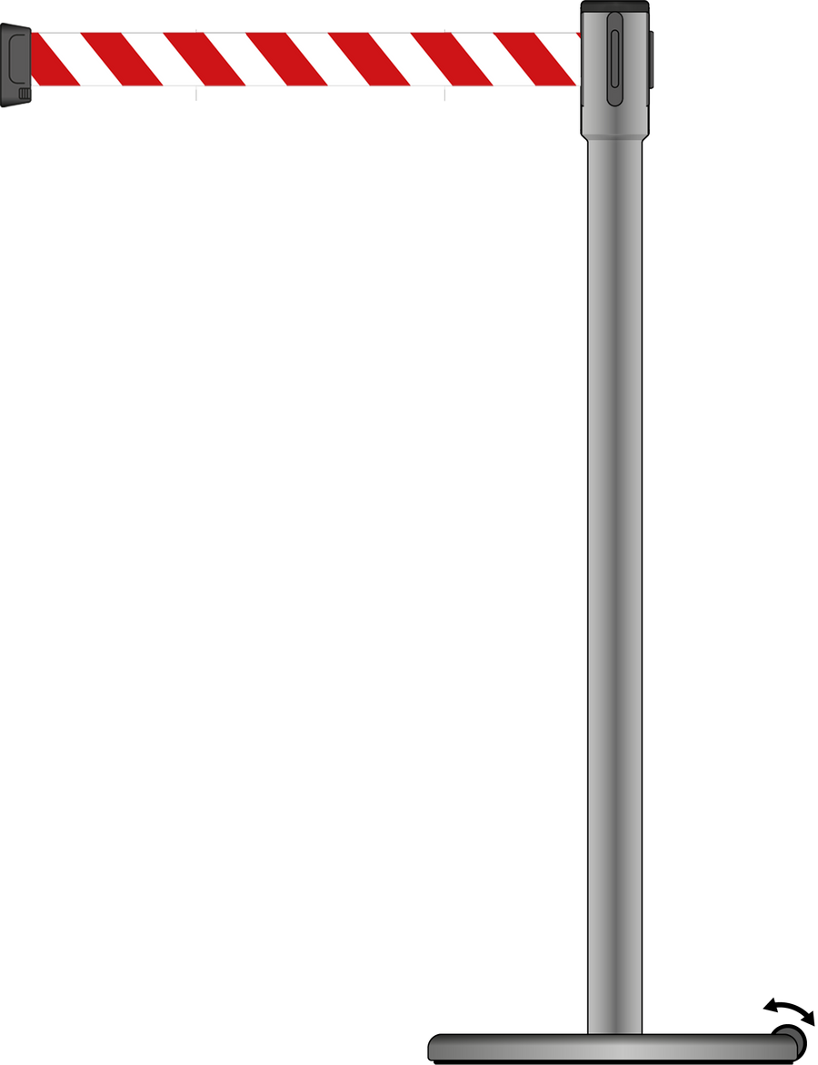 Slimline 50mm/2" Stainless Steel Post With 3.5m/11ft Webbing