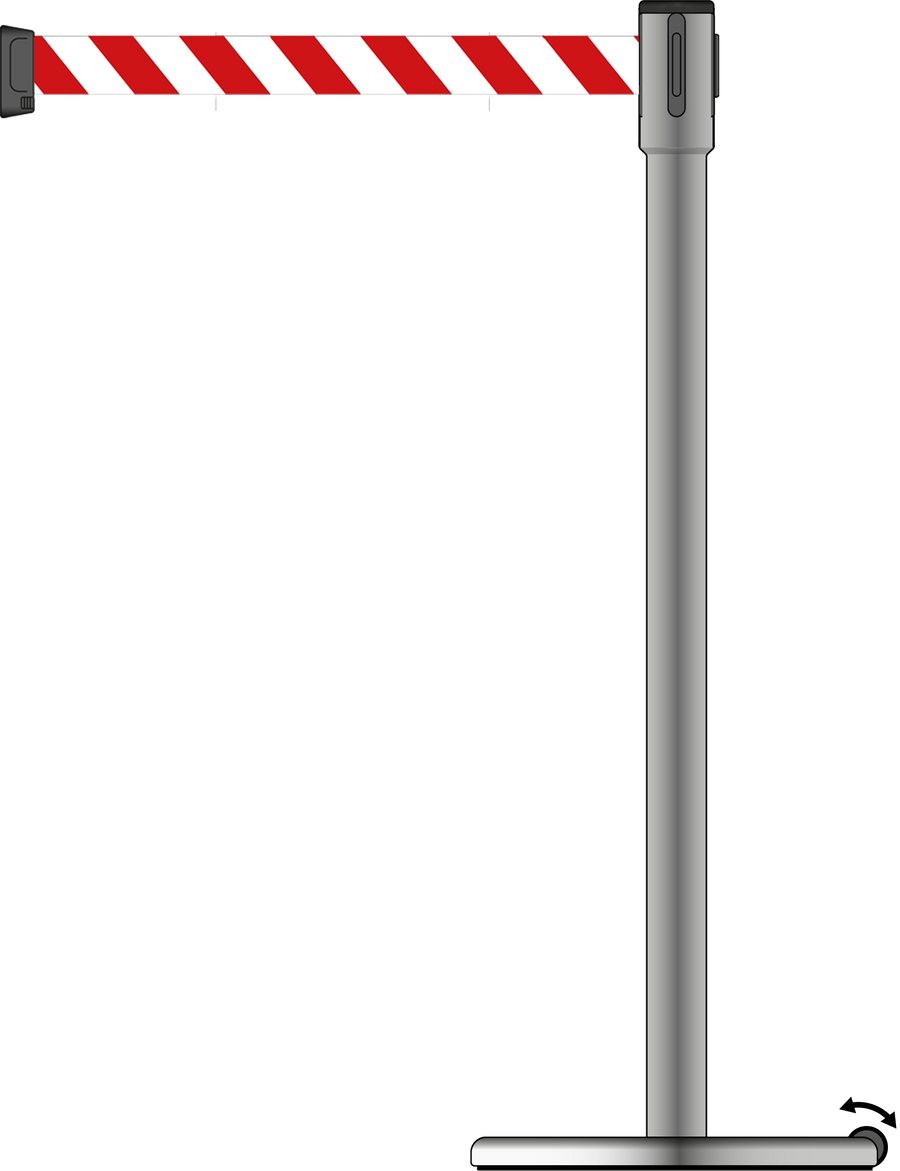 Slimline 50mm/2" Stainless Steel Post With 3.5m/11ft Webbing