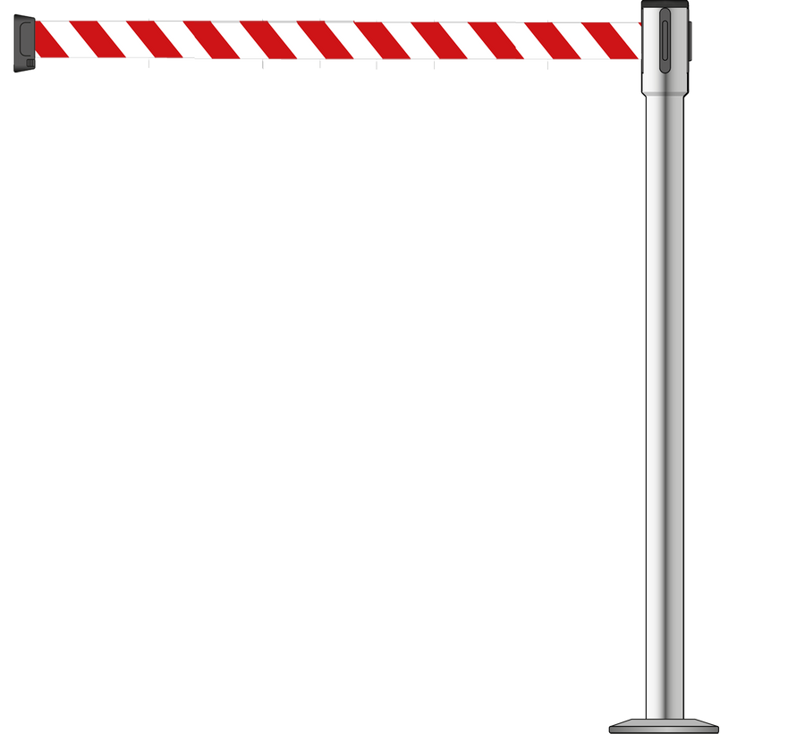 Slimline 50mm/2" Stainless Steel Post With 3.9m/13ft Webbing