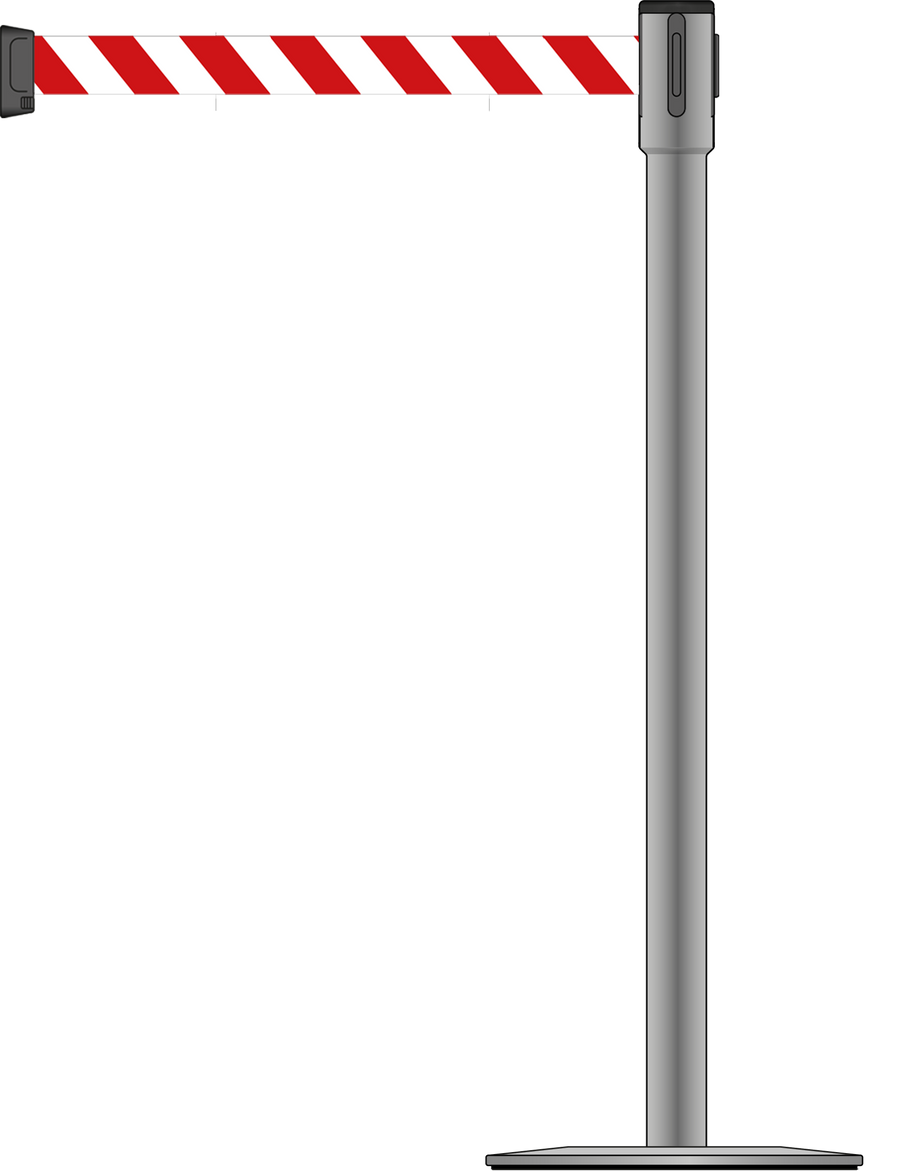 Slimline 50mm/2" Stainless Steel Post With 3.5m/11ft Webbing