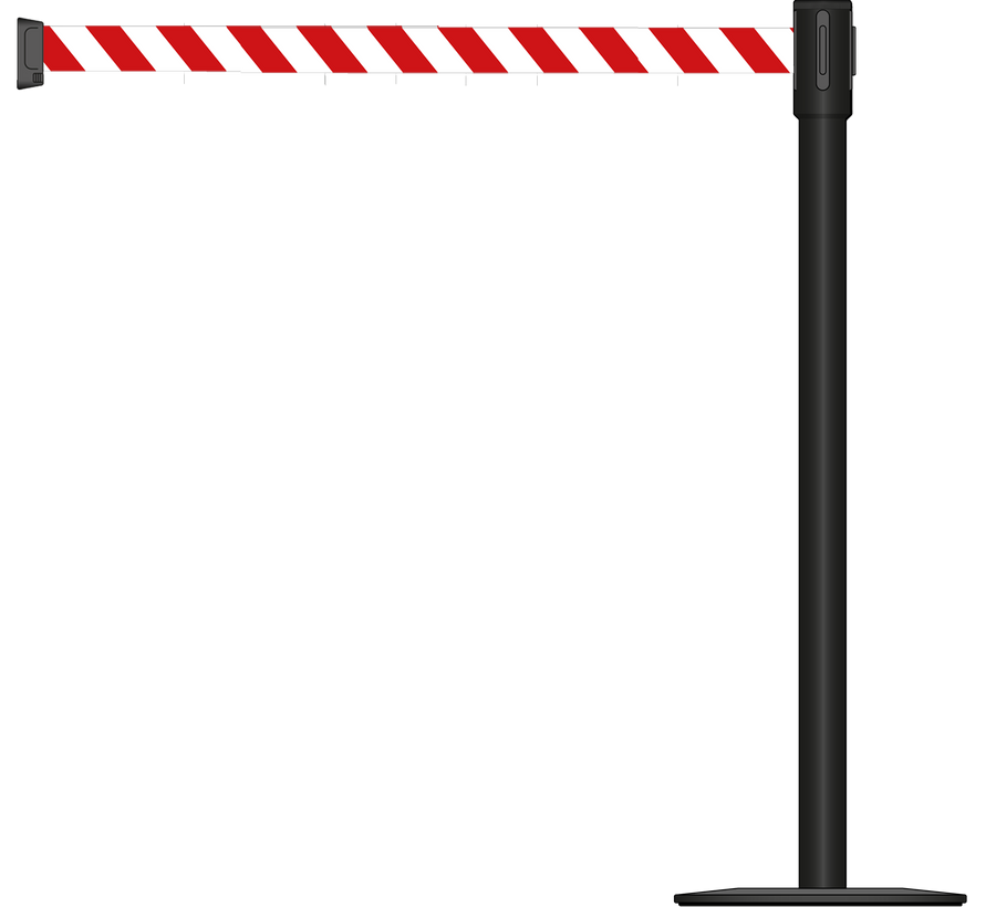 Slimline 50mm/2" Powder Coated Post With 3.9m/13ft Webbing