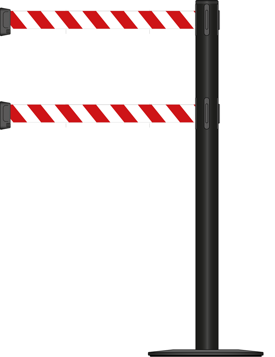 Standard 63mm/2.5" Powder Coated Post With Dual Line 3.5m/11ft Webbing