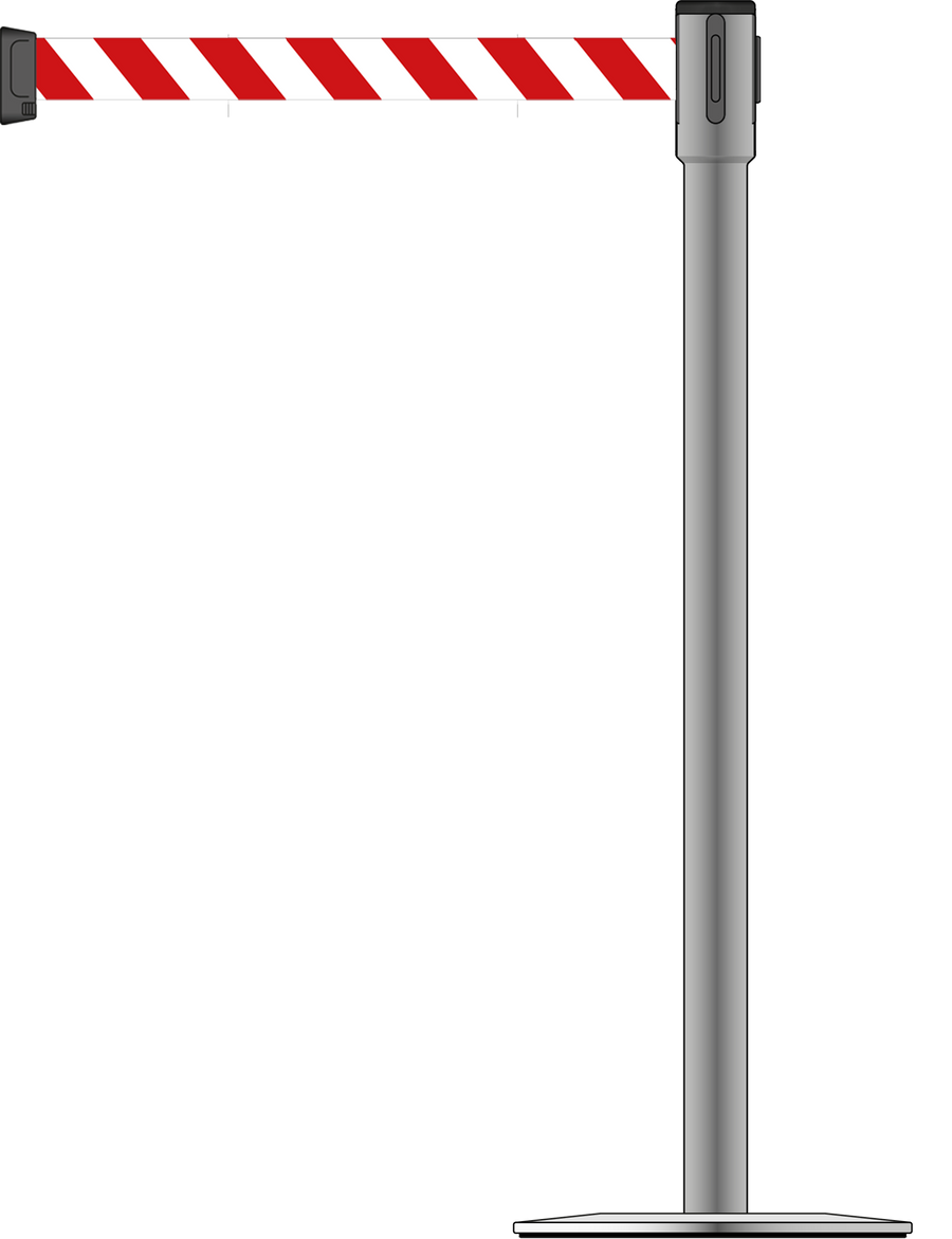 Slimline 50mm/2" Stainless Steel Post With 3.5m/11ft Webbing