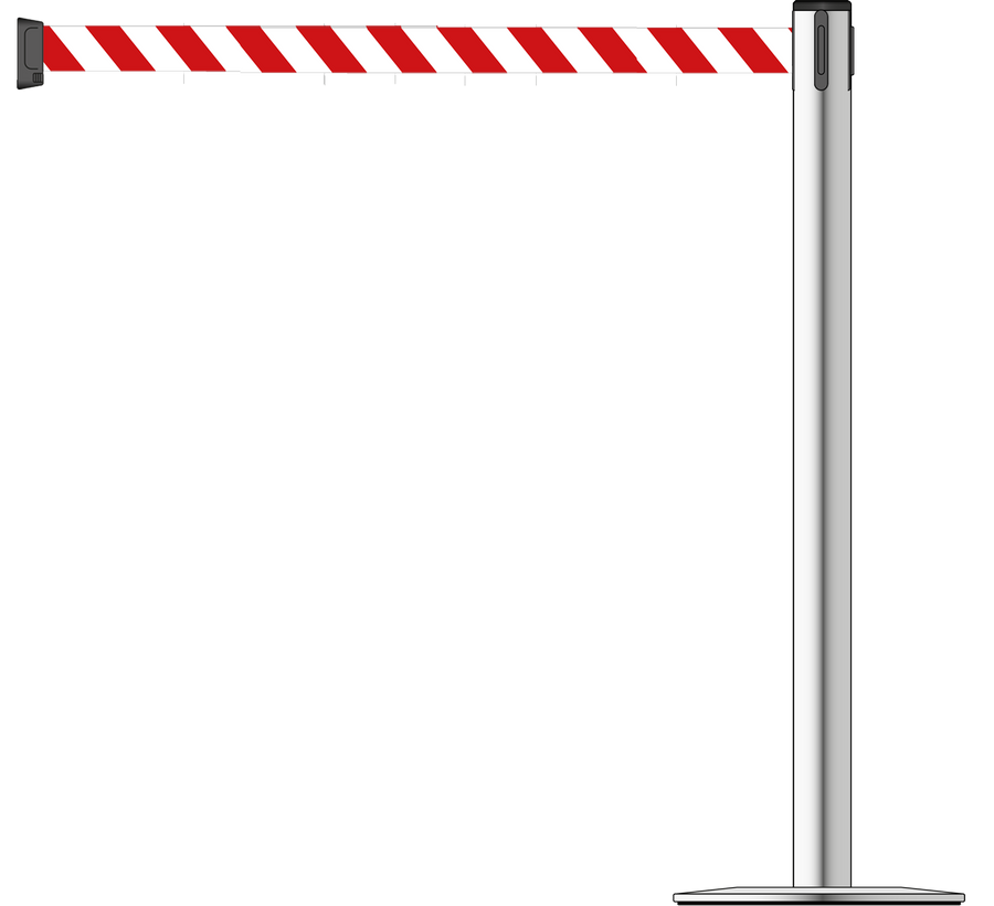 Standard 63mm/2.5" Stainless Steel Post With 3.9m/13ft Webbing