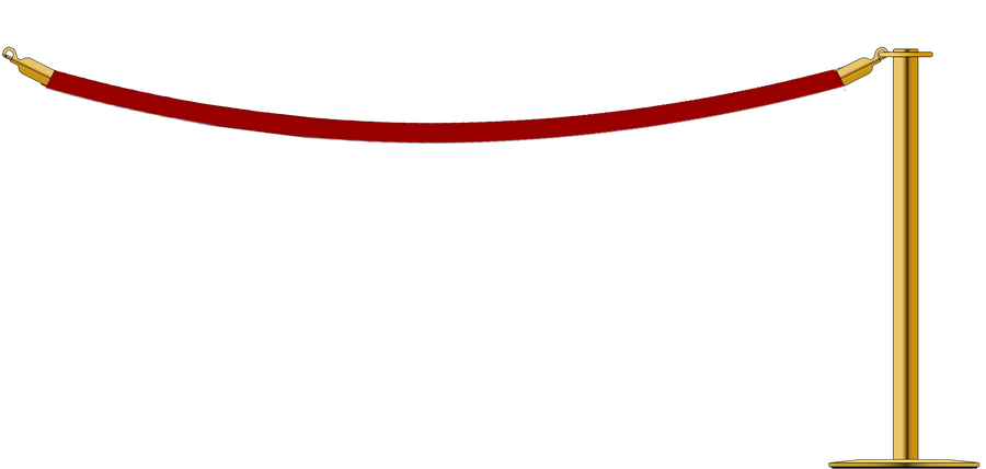 Flat Top Brass Barrier With 2.4m/8ft Rope