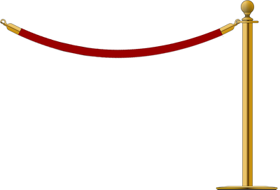 Ball Top Brass Barrier With 1.5m/5ft Rope
