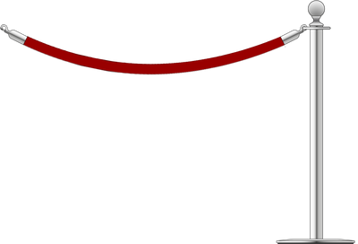Ball Top Steel Barrier With 1.5m/5ft Rope