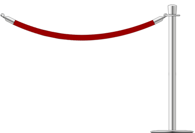 Crown Top Steel Barrier With 1.5m/5ft Rope