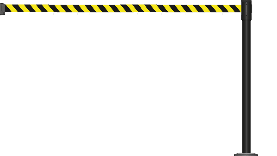 Slimline 50mm/2" Powder Coated Barrier With 3.9m/13ft Webbing