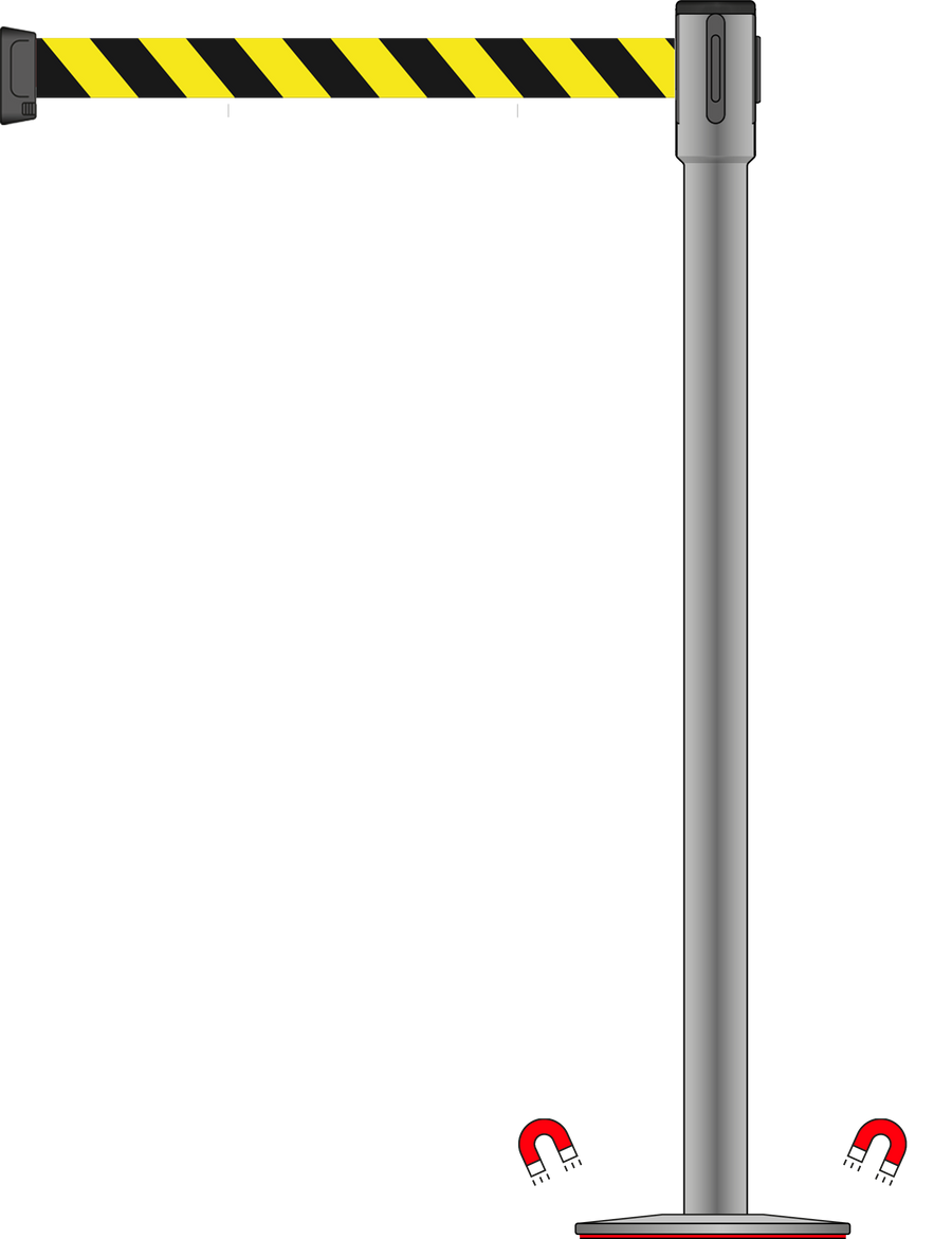 Slimline 50mm/2" Stainless Steel Post With 3.5m/11ft Webbing
