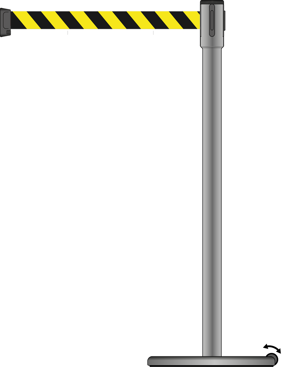 Slimline 50mm/2" Stainless Steel Post With 3.5m/11ft Webbing