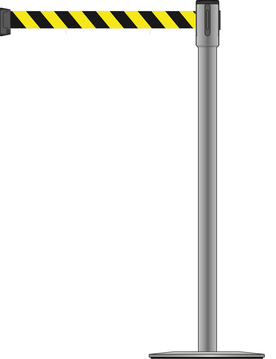 Slimline 50mm/2" Stainless Steel Post With 3.5m/11ft Webbing