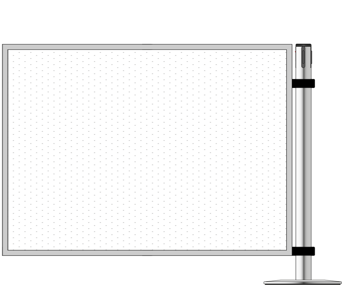 Frosted Panel For Webbing Post
