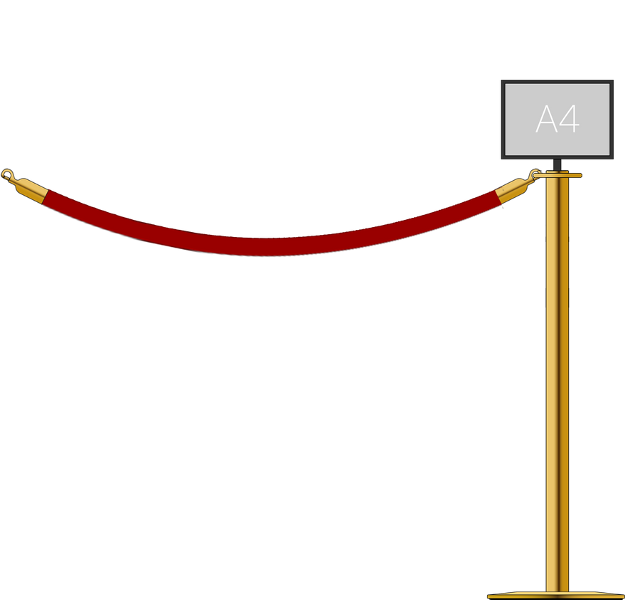 A4 Signage For Classic Post & Rope
