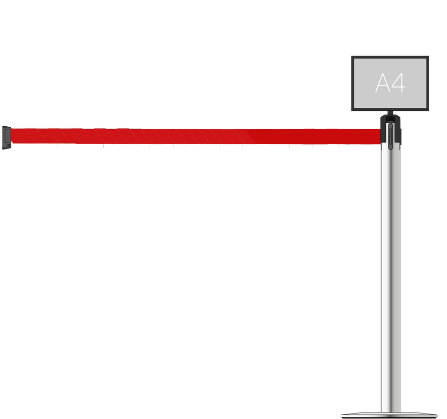 A4 Signage For Retractable Belt Barrier