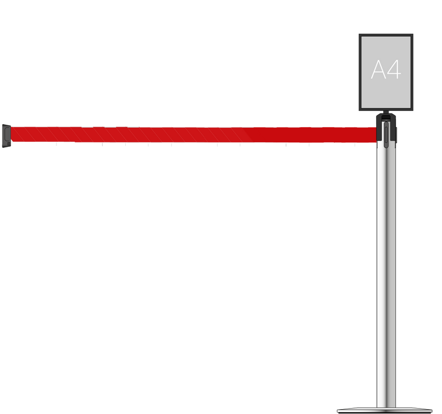 A4 Signage For Retractable Belt Barrier