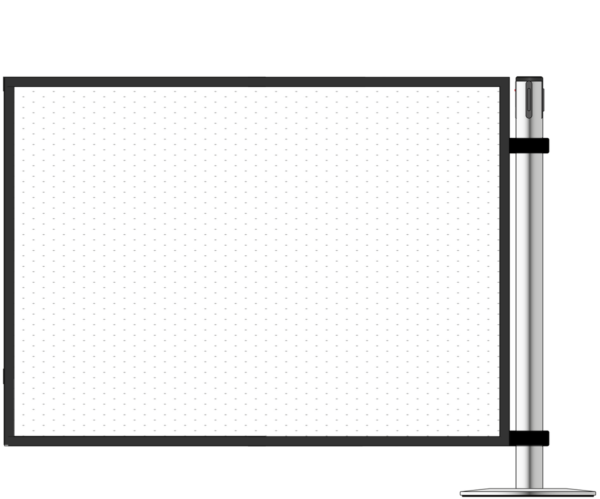 Frosted Panel For Webbing Post