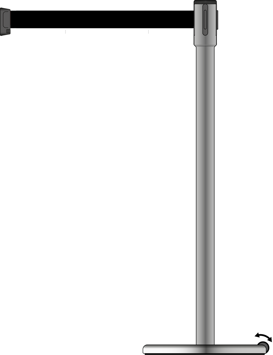 Slimline 50mm/2" Stainless Steel Post With 3.5m/11ft Webbing