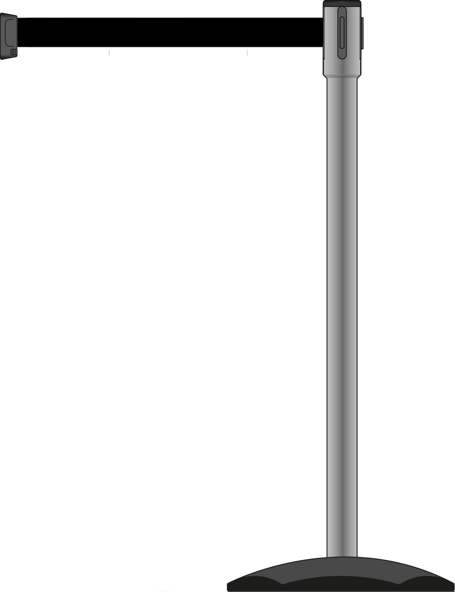 Slimline 50mm/2" Stainless Steel Post With 3.5m/11ft Webbing