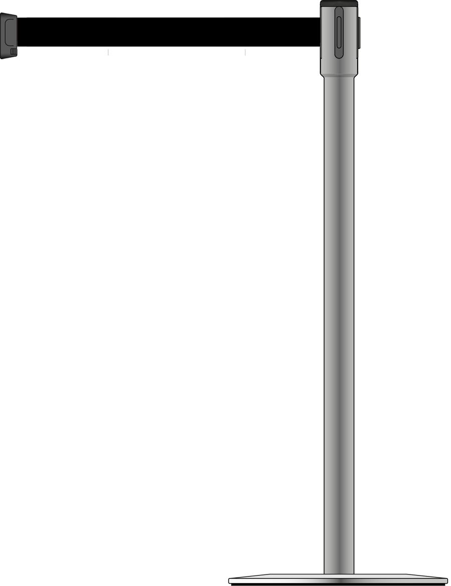 Slimline 50mm/2" Stainless Steel Post With 3.5m/11ft Webbing