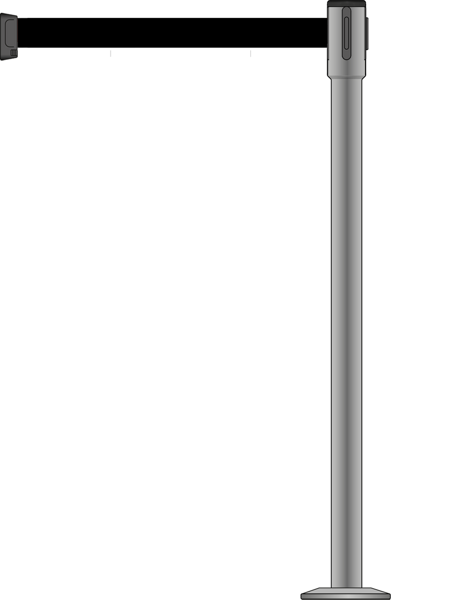 Slimline 50mm/2" Stainless Steel Post With 3.5m/11ft Webbing