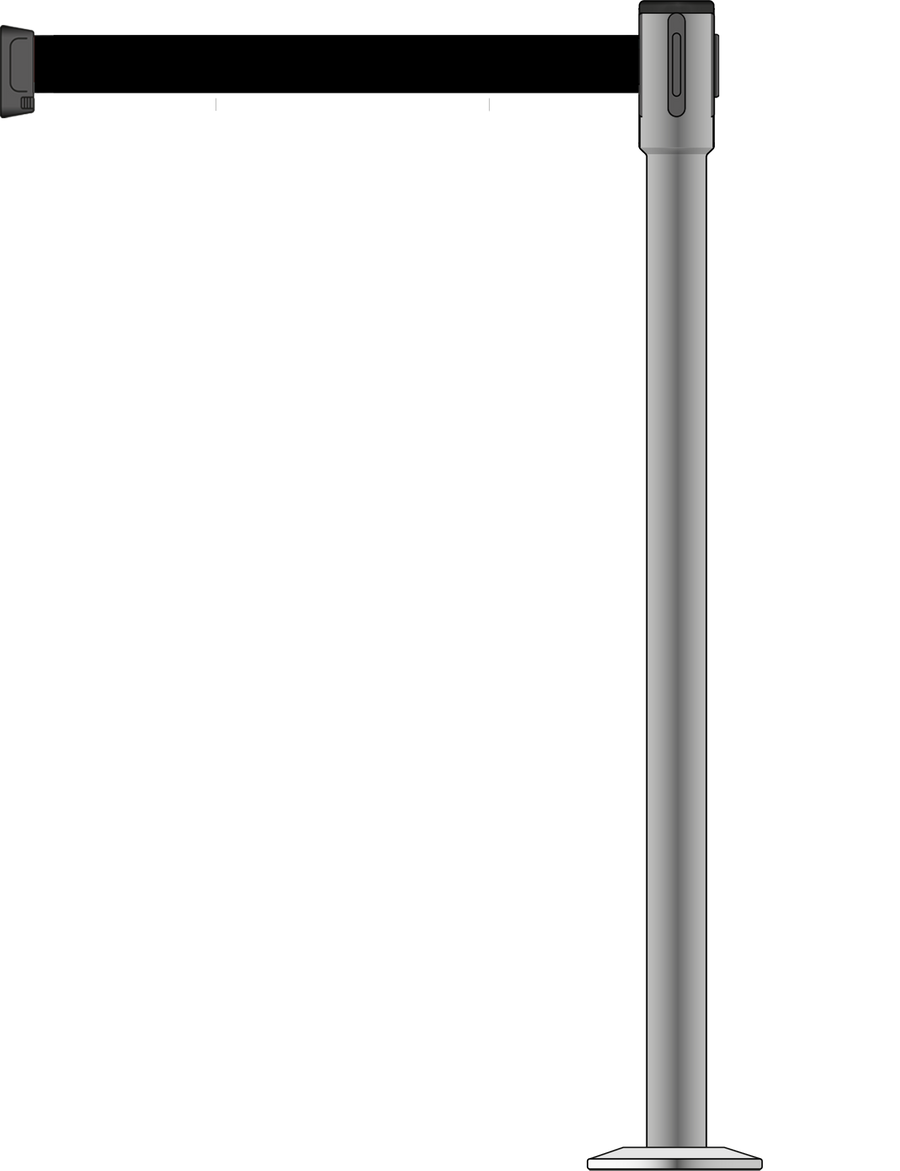 Slimline 50mm/2" Stainless Steel Post With 3.5m/11ft Webbing
