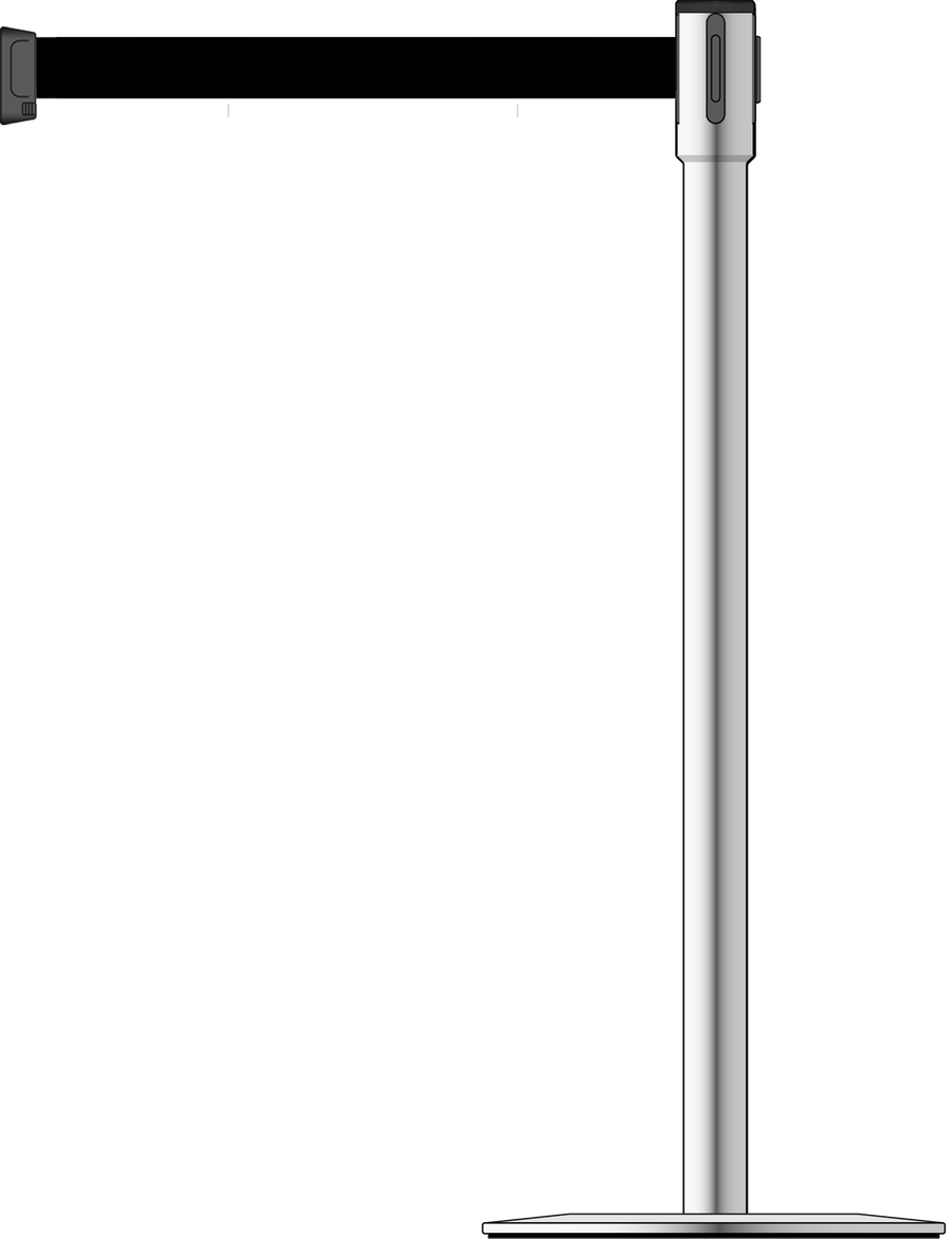 Slimline 50mm/2" Stainless Steel Post With 3.5m/11ft Webbing