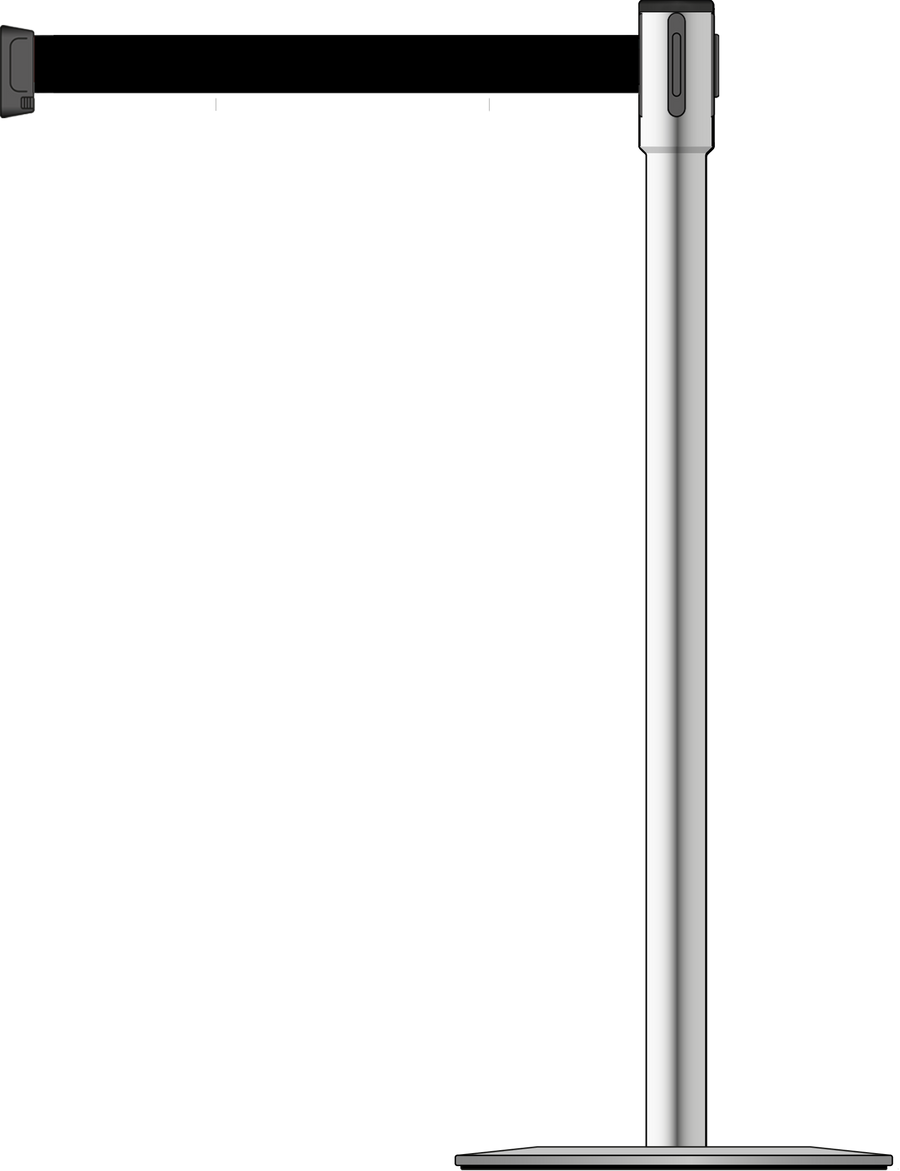 Slimline 50mm/2" Stainless Steel Post With 3.5m/11ft Webbing