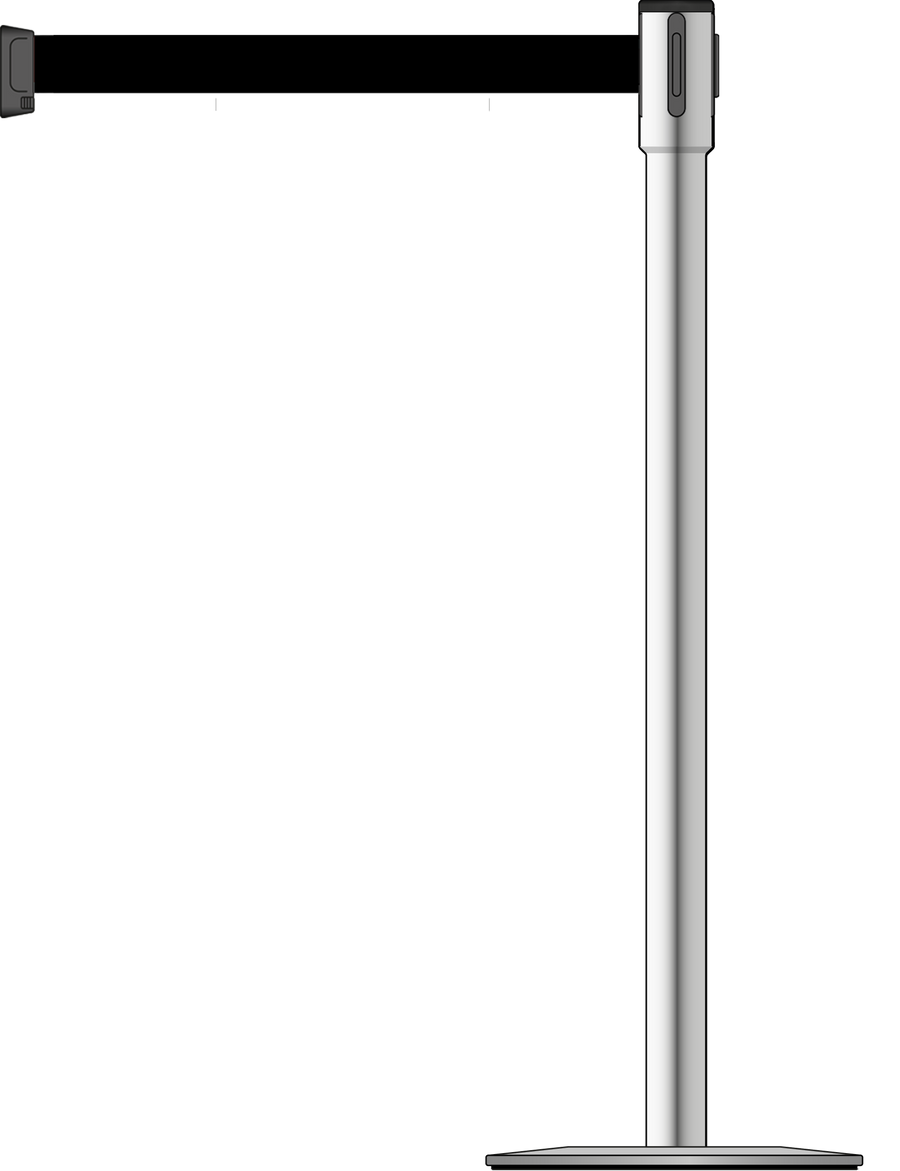 Slimline 50mm/2" Stainless Steel Post With 3.5m/11ft Webbing