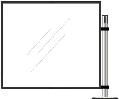 Extra Heighted Clear Panel For Webbing Post