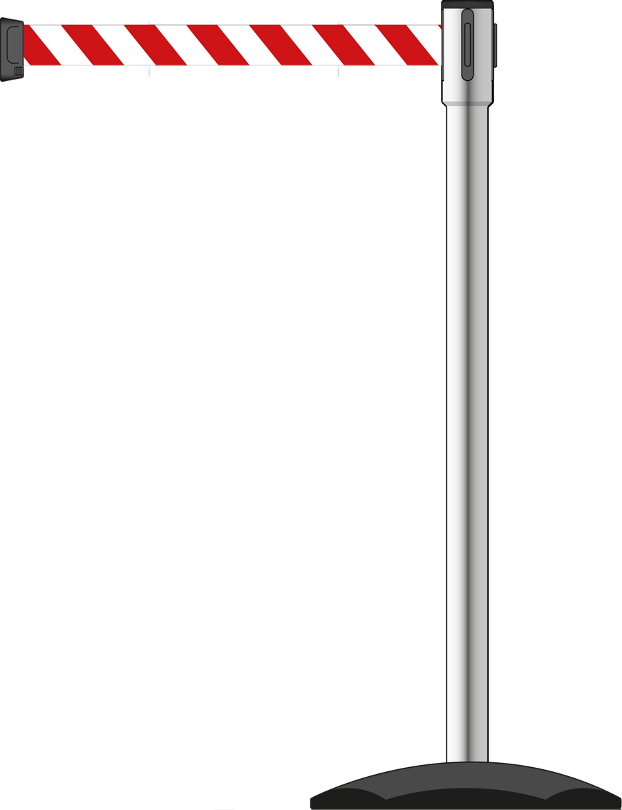 Slimline 50mm/2" Stainless Steel Post With 3.5m/11ft Webbing