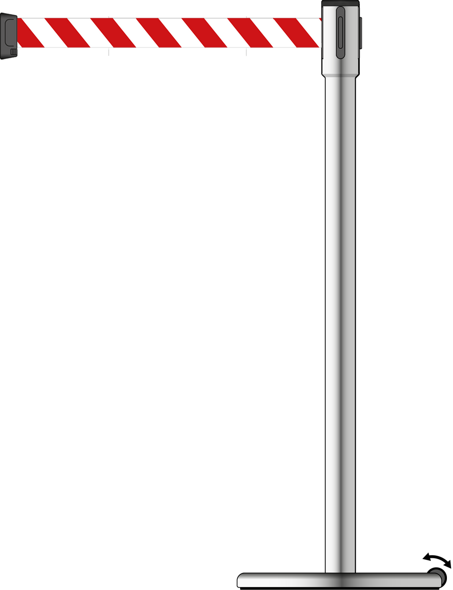 Slimline 50mm/2" Stainless Steel Post With 3.5m/11ft Webbing